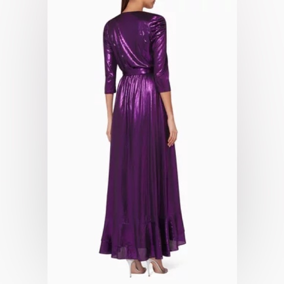 RETROFÊTE Flora V-Neck Long Dress Size: S - Picture 9 of 14